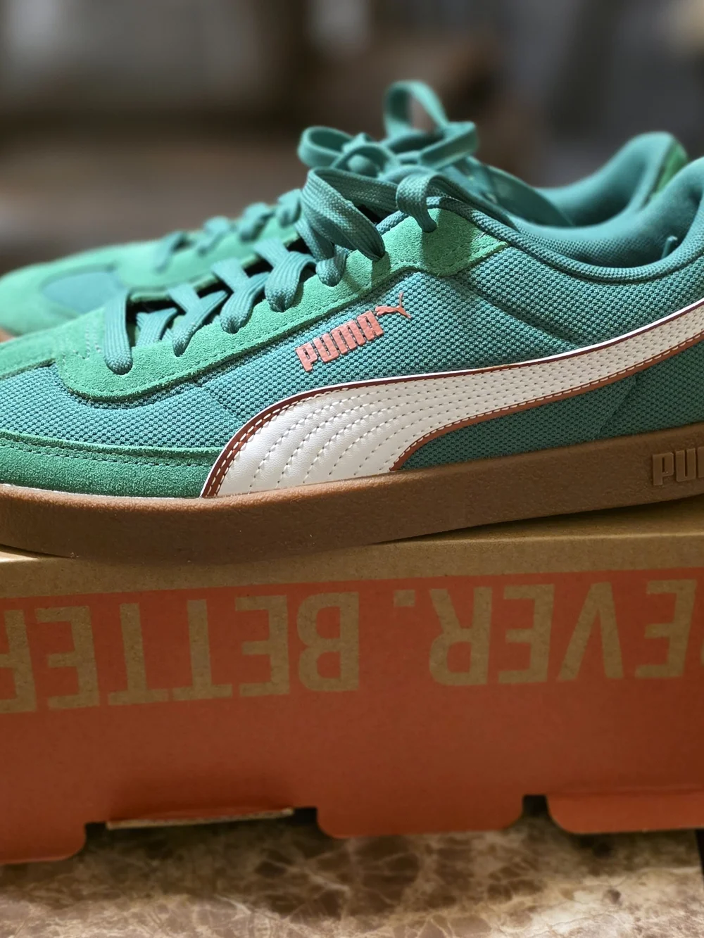 New Puma Club II Era The Stands sneakers in archive green